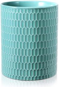 img 4 attached to 🍴 Ceramic Kitchen Utensil Holder - Stylish Countertop Organizer for Cooking Tools, Ideal Gift for Kitchen Enthusiasts, Turquoise Color