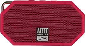 img 4 attached to 🔊 Altec Lansing IMW257-DR Мини водонепроницаемая колонка - беспроводной Bluetooth, плавающая IP67, лодка, поход, гольфкарт, квадроцикл - легкая, батарея на 6 часов - красная, 2,25 х 1,00 х 4,13 дюйма