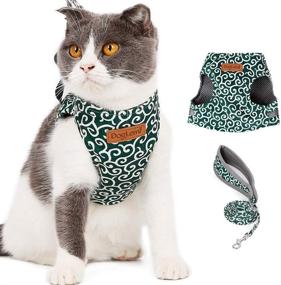 img 2 attached to Adnikia Floral Dog Cat Harness and Leash Set: Escape Proof Pet Vest with Padded Handle Leash for Kittens, Puppies, and Cats - No-Pull, Adjustable, and Stylish