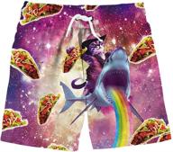 🚀 funnycokid astronaut trunks swimsuits shorts: stylish boys' swimwear for out-of-this-world fun logo