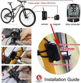 img 1 attached to 🚴 DREAM SPORT Bike Computer: Waterproof 16-Function Wired Speedometer and Odometer DCY016