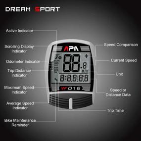 img 2 attached to 🚴 DREAM SPORT Bike Computer: Waterproof 16-Function Wired Speedometer and Odometer DCY016