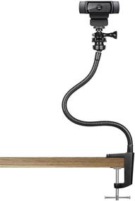 img 4 attached to 📷 Pipishell Flexible Webcam Stand - Upgraded Desk Mount with Jaws Clamp Clip and Gooseneck Webcam Holder for Logitech C930e, C930, C920, C922x, C922, Brio 4K, C925e, C615, GoPro Hero 8/7/6/5 - 15 Inch