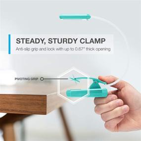 img 2 attached to Vont Book Light: Rechargeable Reading Lamp with 3 Modes, Eye Protection LEDs, 60 Hours Battery Life, Clip-On Bed Lamp in Turquoise