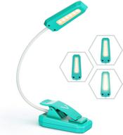 vont book light: rechargeable reading lamp with 3 modes, eye protection leds, 60 hours battery life, clip-on bed lamp in turquoise логотип