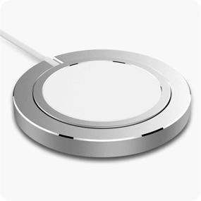 img 4 attached to Алюминиевая подставка KINGRUNNING для зарядного устройства MagSafe: быстрая беспроводная магнитная зарядка, совместимая с iPhone 12/12 Mini/12 Pro/12 Pro Max - серебристый