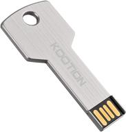 🔑 kootion 32gb usb-накопитель - металлический флеш-накопитель с usb 2.0, дизайн плитки, карабинное кольцо - элегантная серебристая отделка логотип