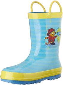 img 4 attached to Детские водонепроницаемые резиновые сапоги Daniel Tiger 37100 с ручками-K