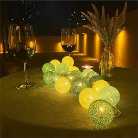 img 2 attached to Fairy Lights Starry LED String Lights 20 PCS Indoor/ Outdoor Cotton Ball Warm Lighting Wall Light For Bedroom Lighting & Ceiling Fans