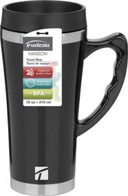 img 1 attached to 🥤 Trudeau Maison Classic Travel Mug 16 oz Black: The Ultimate On-the-Go Beverage Companion