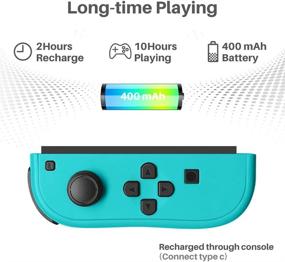 img 2 attached to 🎮 D. Gruoiza Left Switch Joypad Controller for Nintendo Switch, Joy-Con Controller (L) with Wake-up Support Function, Blue