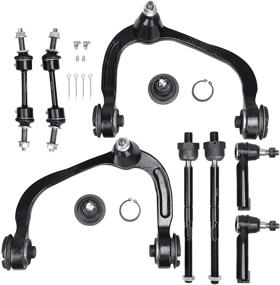 img 4 attached to Front Control Arm Kit for 2009-2014 Ford F-150 4WD AWD - Includes Ball Joints, Steering Tie Rod End, and Sway Bar End Link - by AUTOSAVER88