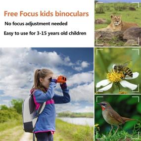 img 2 attached to 🔍 Aurosports Kids Binoculars Auto Focus for 4-13 Year Olds - Top Boys & Girls Toy, Ideal Birthday Gift in Orange