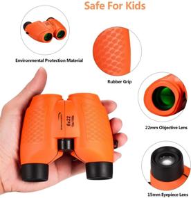 img 3 attached to 🔍 Aurosports Kids Binoculars Auto Focus for 4-13 Year Olds - Top Boys & Girls Toy, Ideal Birthday Gift in Orange