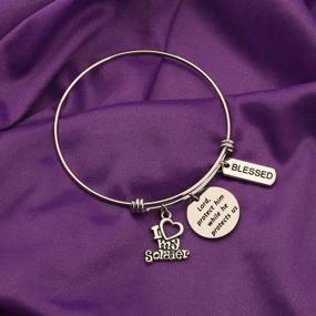 img 2 attached to 🎖️ Zuo Bao Military Mom Wife Keychain: Lord's Protection for Our Soldier - A Heartfelt Gift for Military Wives and Moms