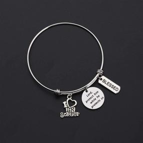 img 1 attached to 🎖️ Zuo Bao Military Mom Wife Keychain: Lord's Protection for Our Soldier - A Heartfelt Gift for Military Wives and Moms