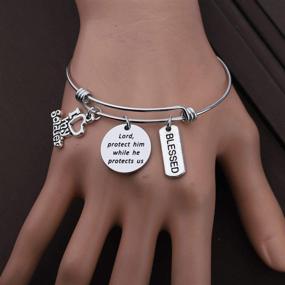 img 3 attached to 🎖️ Zuo Bao Military Mom Wife Keychain: Lord's Protection for Our Soldier - A Heartfelt Gift for Military Wives and Moms