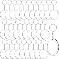 🔑 108-piece duufin acrylic circle blanks with key chain rings - 2-inch round acrylic keychain blanks with hole and clear rings - perfect for diy projects and crafts logo