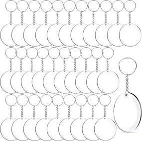 img 4 attached to 🔑 108-Piece Duufin Acrylic Circle Blanks with Key Chain Rings - 2-Inch Round Acrylic Keychain Blanks with Hole and Clear Rings - Perfect for DIY Projects and Crafts