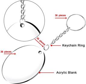 img 2 attached to 🔑 108-Piece Duufin Acrylic Circle Blanks with Key Chain Rings - 2-Inch Round Acrylic Keychain Blanks with Hole and Clear Rings - Perfect for DIY Projects and Crafts