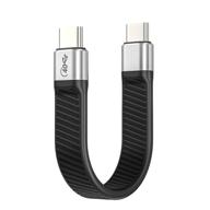 💡 short usb4 thunderbolt 4 cable (5.4 inch) - supports 8k, dual 4k display, 40gbps data transfer - 100w charging - usb c cable (usb4 gen 3) for type-c macbooks, hub, docking logo