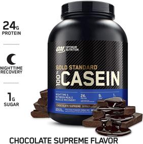 img 2 attached to 🍫 Optimum Nutrition Gold Standard Micellar Casein Protein Powder - Slow Digesting, Promotes Satiety, Supports Overnight Muscle Recovery - Chocolate Supreme, 4 lb (Packaging May Vary)