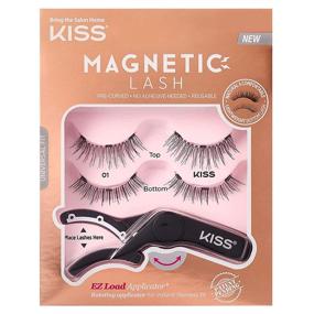 img 4 attached to KISS Magnetic Lash 01: Glue-Free, Lightweight Synthetic False Eyelashes with Magnets, Reusable and Contact Lens Friendly - Cruelty Free, Includes Lash Applicator - 1 Pair