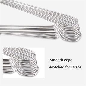 img 1 attached to 👔 Tosnail 50 Pack Premium Stainless Steel Heavy Duty Metal Hangers for Clothes - 16.5 Inches