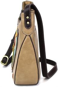 img 2 attached to Chala Crescent Crossbody Owl: Stylish Taupe Women's Handbags, Wallets, and Crossbody Bags