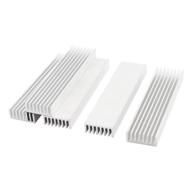 💦 uxcell 5 pcs silver tone aluminium radiator heatsink heat sink 100x25x10mm (pack of 5) - efficient cooling solutions logo