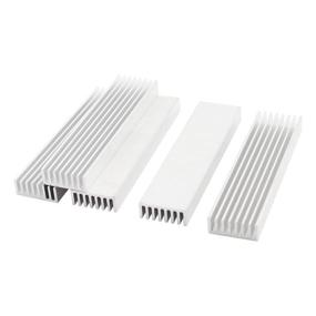 img 1 attached to 💦 uxcell 5 Pcs Silver Tone Aluminium Radiator Heatsink Heat Sink 100x25x10mm (Pack of 5) - Efficient Cooling Solutions