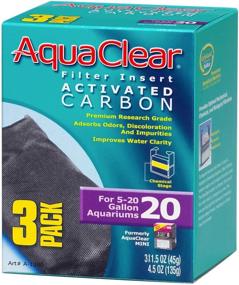 img 1 attached to AquaClear 20 Activated Carbon Inserts 🐠 for Aquarium Filter, Replacement Media, 3-Pack - A1380