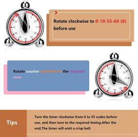 img 3 attached to ⏲️ DSFGHB 60 Minutes Kitchen Timer: A Versatile, Elegant and User-Friendly Manual Timer for Cooking, Learning, Baking, Exercise, and More!