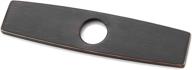 🚿 wovier 10-inch oil rubbed bronze-black rectangle faucet plate escutcheon for bathroom or kitchen sink, 3-to-1 hole cover deck logo