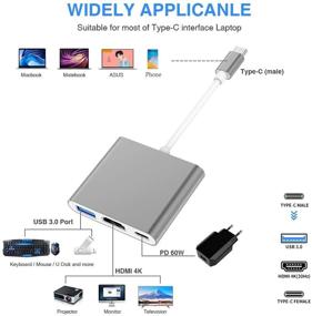 img 3 attached to Adapter Converter Multiport Compatible MacBook