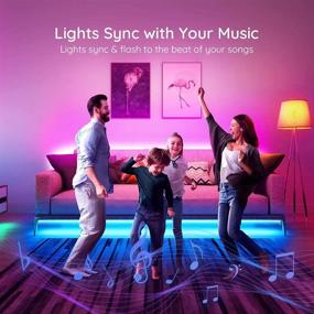 img 1 attached to MINGER LED Strip Lights 32.8ft - Bluetooth Smart LED Lights with Music Sync, RGB Color Changing Lights - APP Phone Control, Remote - LED Light Strips for Bedroom, Living Room, Kitchen, Bar - 2x16.4ft