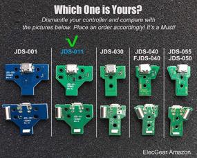 img 2 attached to Replacement Charging Port Assembly JDS-011 for PS4 DualShock 4 Controller - Repair Part Micro USB Adaptor Charger Socket Board Connector Module for PlayStation DS4, includes Flex Cable, Tool Screwdriver