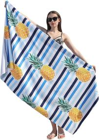 img 4 attached to 🏖️ NovForth Oversized Beach Towel – Ultra Soft Microfiber, Personalized & Super Absorbent – Quick Dry Pool Towel for Adults, Kids, Men, Women, Boys, Girls