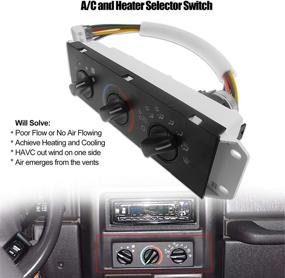 img 2 attached to 🌬️ HVAC Climate Control Panel for 1999-2001 Jeep Wrangler, 2002-2004 Jeep TJ Wrangler Right Hand Drive - Heater Selector Control Switch, Climate Heater Panel A/C Control Unit, HS-373 55037473AB