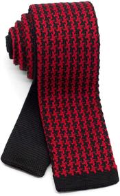 img 4 attached to 👔 WANDM Skinny Necktie: Stylish and Washable Houndstooth Design