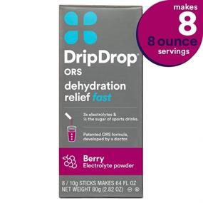 img 3 attached to 💧 DripDrop ORS Berry Electrolyte Hydration Powder Sticks - 10g Sticks, 8 Count: Get Ultimate Hydration!