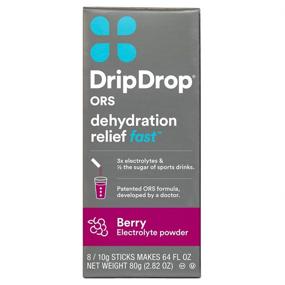 img 4 attached to 💧 DripDrop ORS Berry Electrolyte Hydration Powder Sticks - 10g Sticks, 8 Count: Get Ultimate Hydration!
