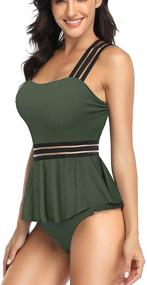 img 3 attached to SEBOWEL Tankini Swimsuit Swimwear Bathing Women's Clothing and Swimsuits & Cover Ups