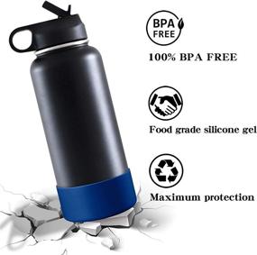 img 2 attached to 🧦 Sheefly 2-Pack Silicone Boot Sleeve for Hydro Flask Water Bottles 12oz-40oz, BPA-Free Anti-Slip Bottom, Compatible with 2.75-3.54in Bottom Width