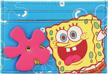 spongebob pink flower card wallet logo