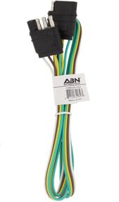 img 4 attached to ABN Продление провода прицепа: 4 фута, 4-полюсный плоский разъем 4 контакта, 20 AWG - Удлинение удобной проводки заднего света прицепного разъема