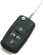 🔑 premium segaden replacement key shell for vw seat 4 button keyless entry remote flip key case - compatible with fob ss826f logo