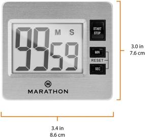 img 2 attached to ⏱️ Accurate Marathon Stainless Steel Digital Timer - 100 Minute Count Down and Count Up