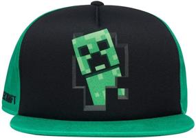 img 4 attached to Minecraft Boys Creeper Face Hat Boys' Accessories and Hats & Caps