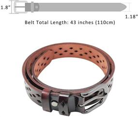 img 2 attached to 👖 Women's Genuine Leather Belt by Boshiho - Stylish Cowhide Apparel Belt for Jeans with Prong Buckle Waist Belt (Brown)